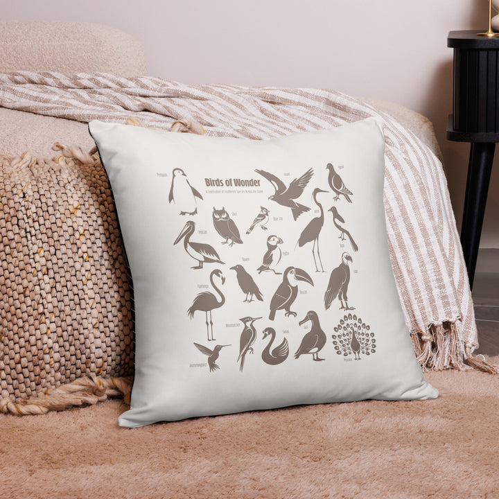 Birds of Wonder Avian Silhouette Pillow