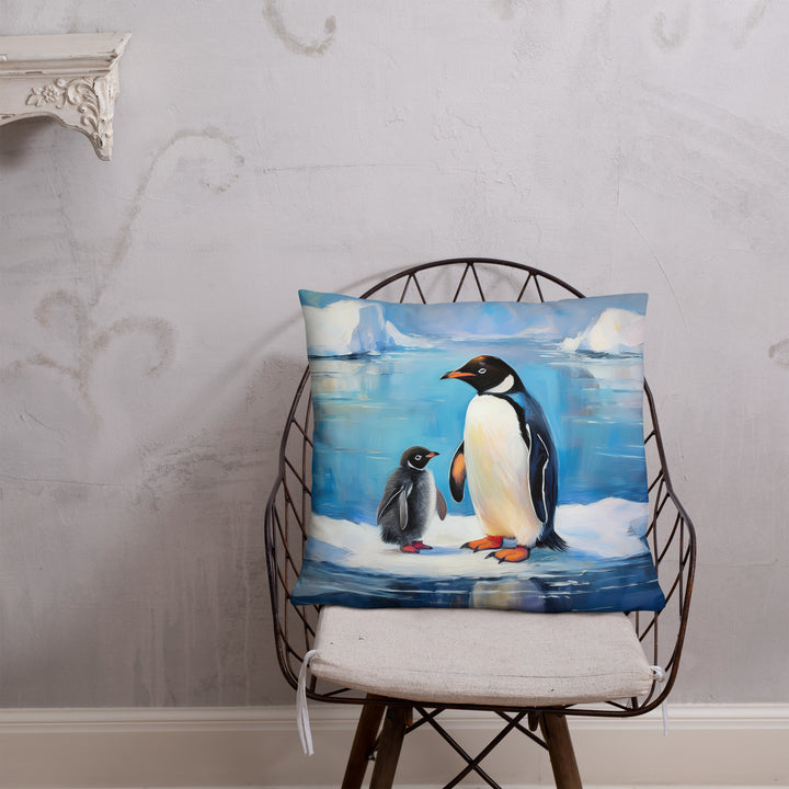 Antarctic Bond – A Penguin Parent's Love - Pillow