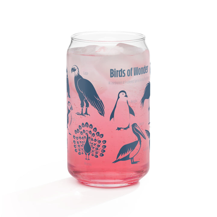 Birds of Wonder Can-shaped glass