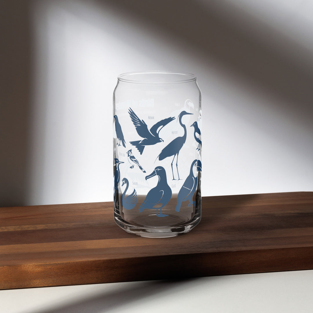 Birds of Wonder Can-shaped glass