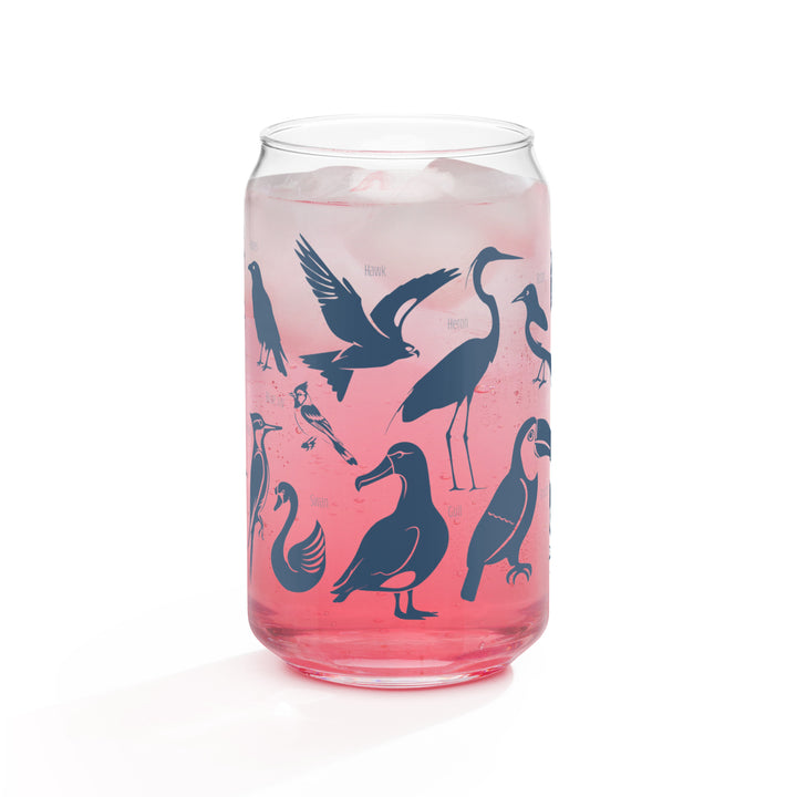 Birds of Wonder Can-shaped glass