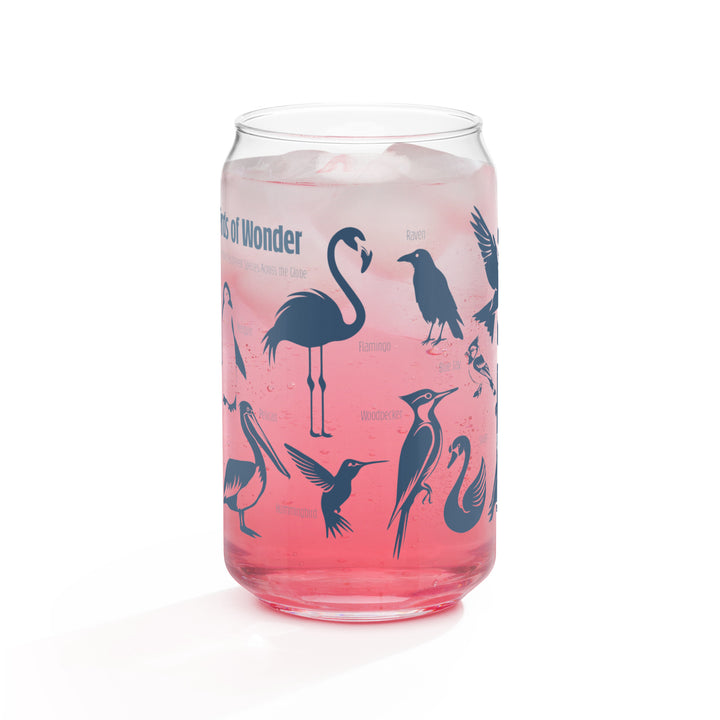 Birds of Wonder Can-shaped glass