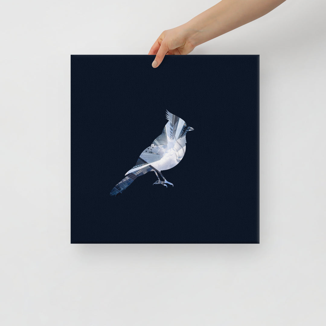 Blue Jay Skyscraper - Reflections of the Wild - Canvas Print