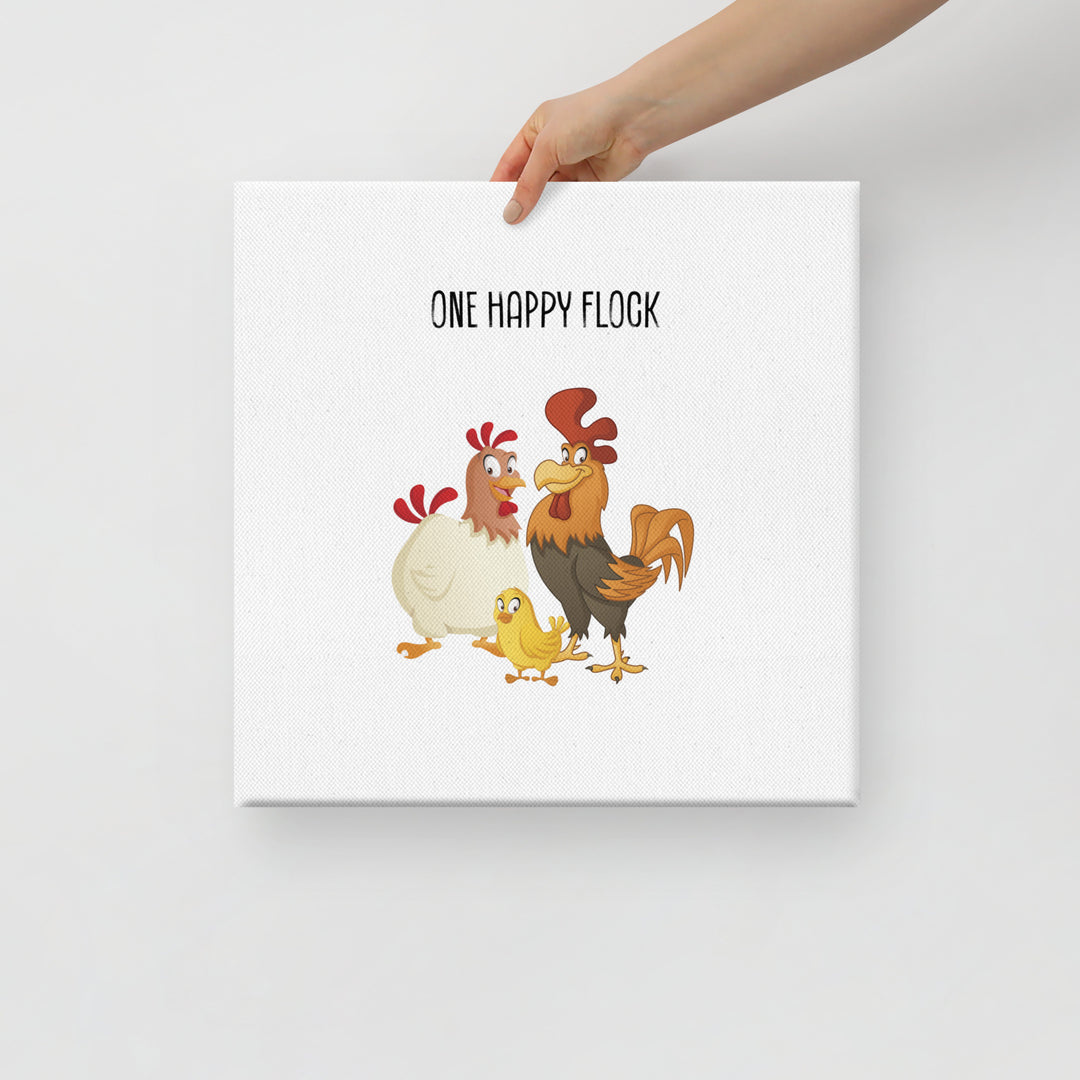 One Happy Flock - 16" Custom Family Wall Art