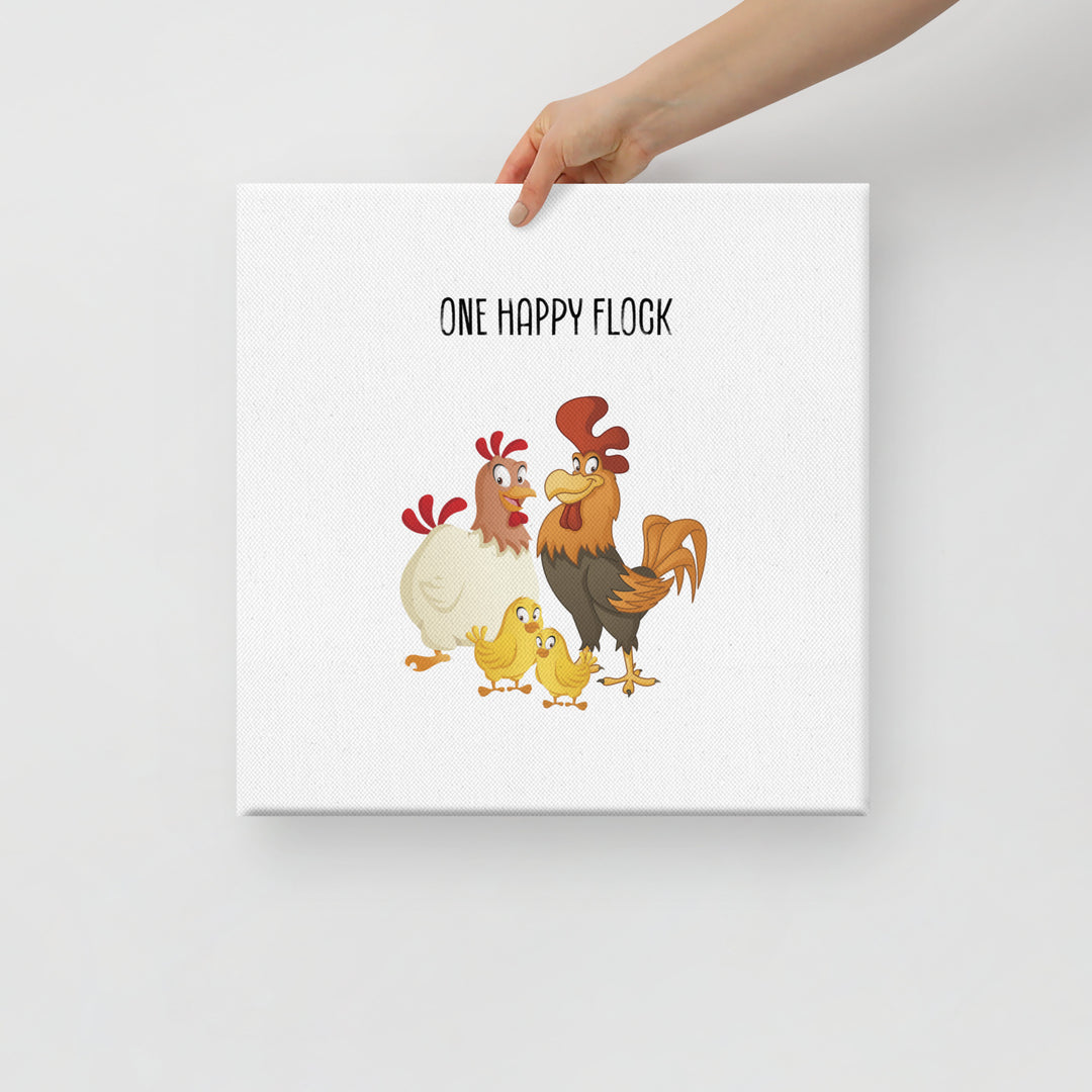 One Happy Flock - 16" Custom Family Wall Art