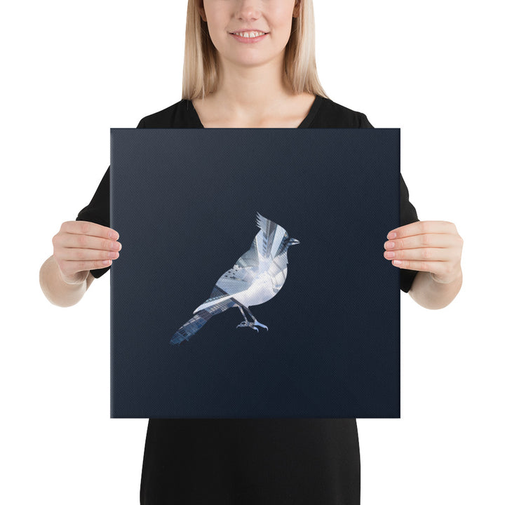 Blue Jay Skyscraper - Reflections of the Wild - Canvas Print