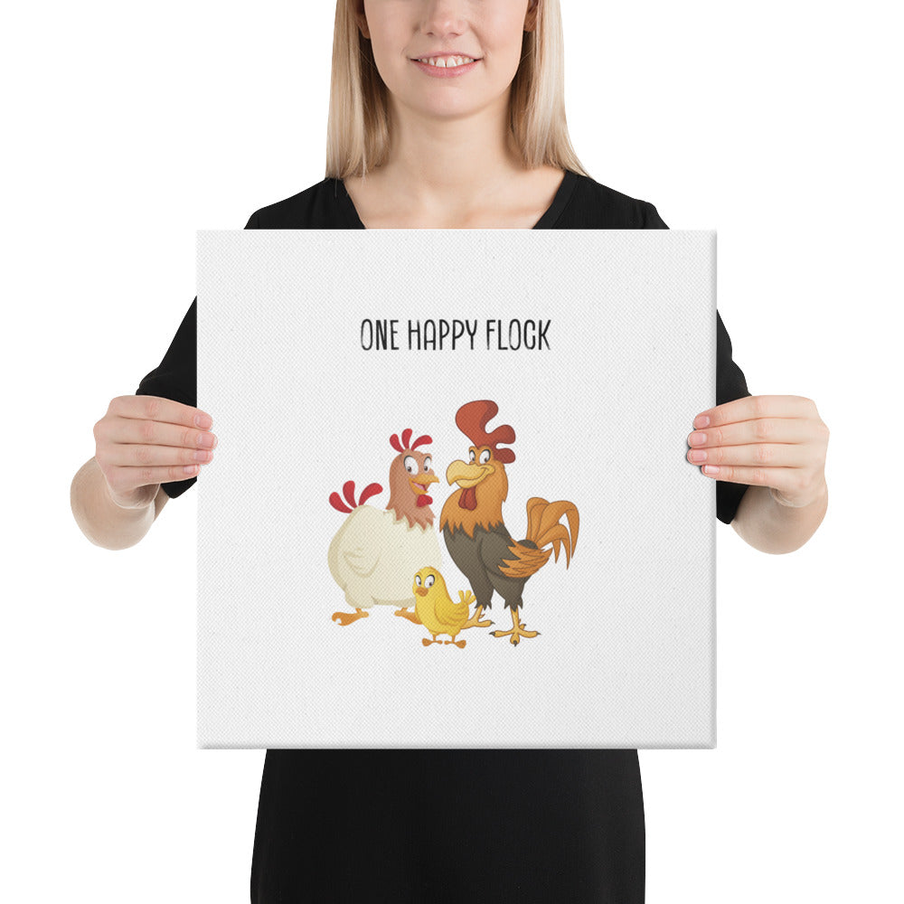 One Happy Flock - 16" Custom Family Wall Art