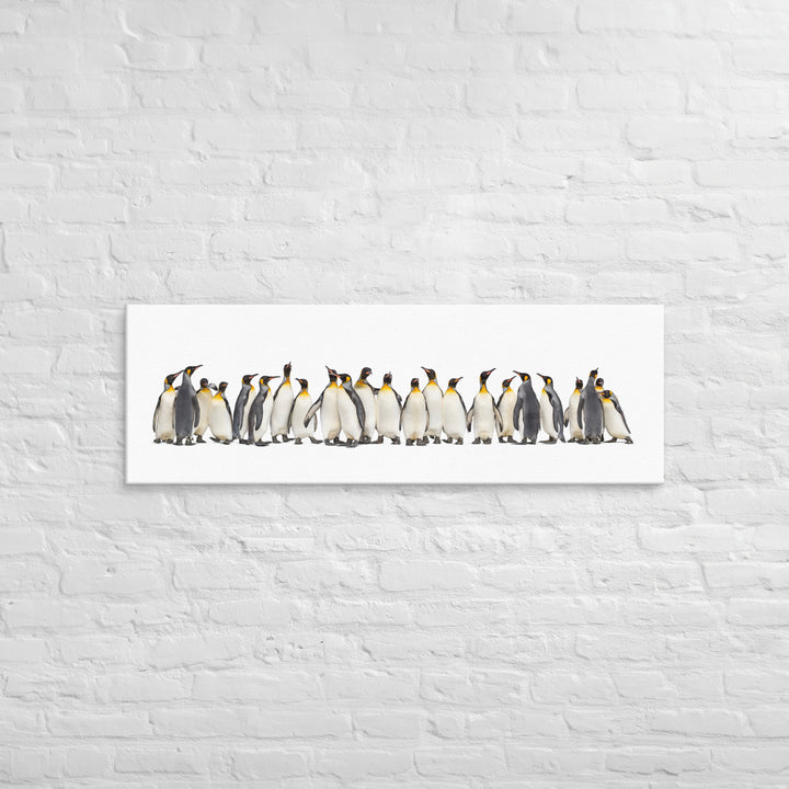 Penguin Colony – Expressions of Unity - 16"x48" Canvas Wall Art