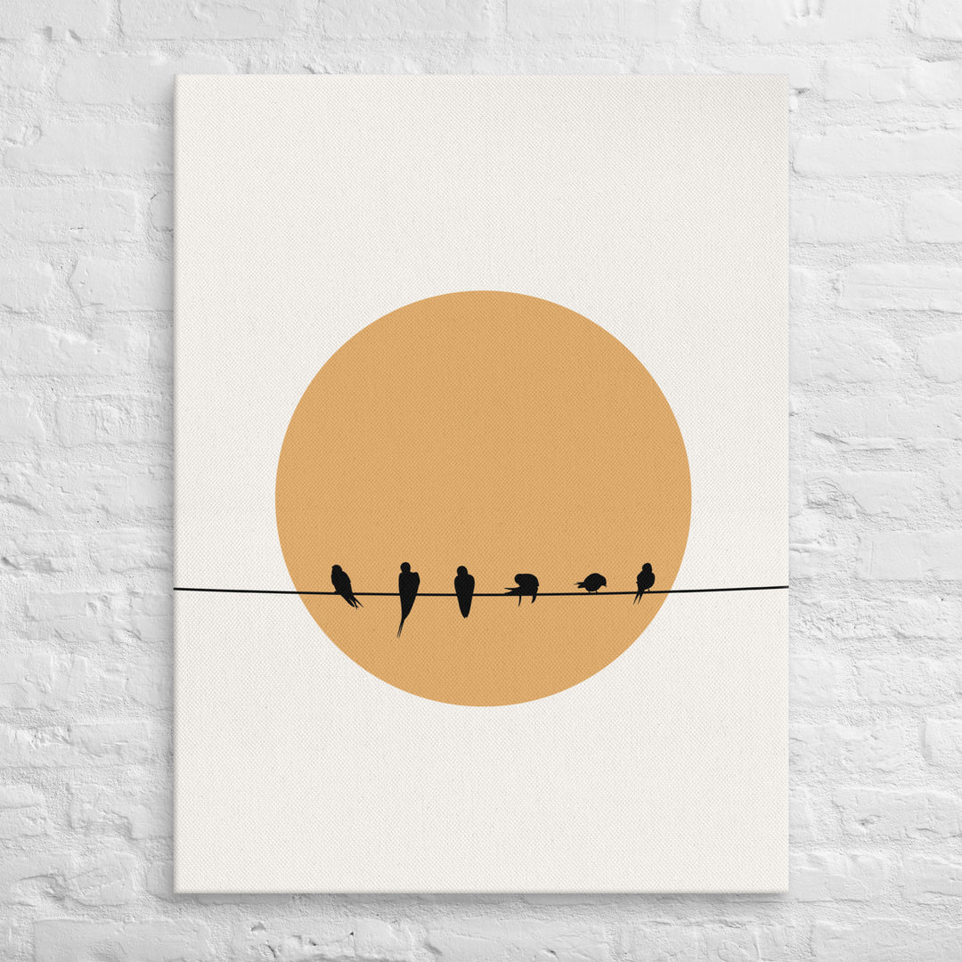 Sunsets With Friends - Canvas Bird Wall Art