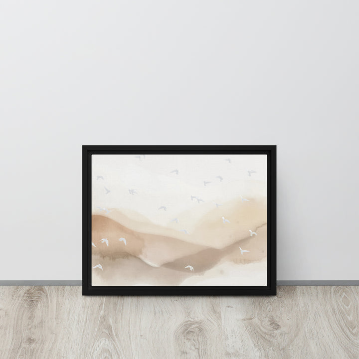 Dancing Wings in Sandy Winds – Landscape Framed Canvas