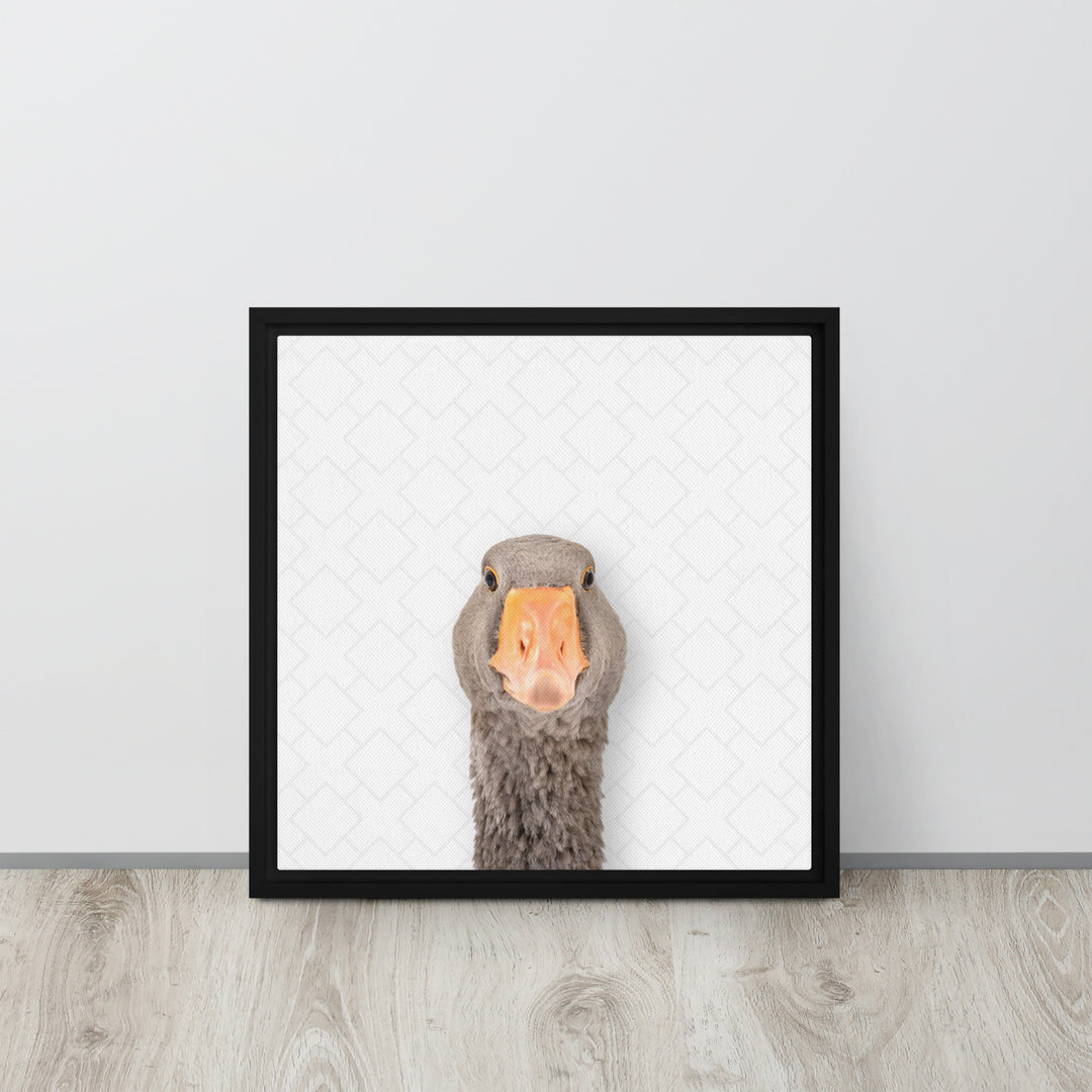 Goose on Guard - Beakaboo - Framed Canvas