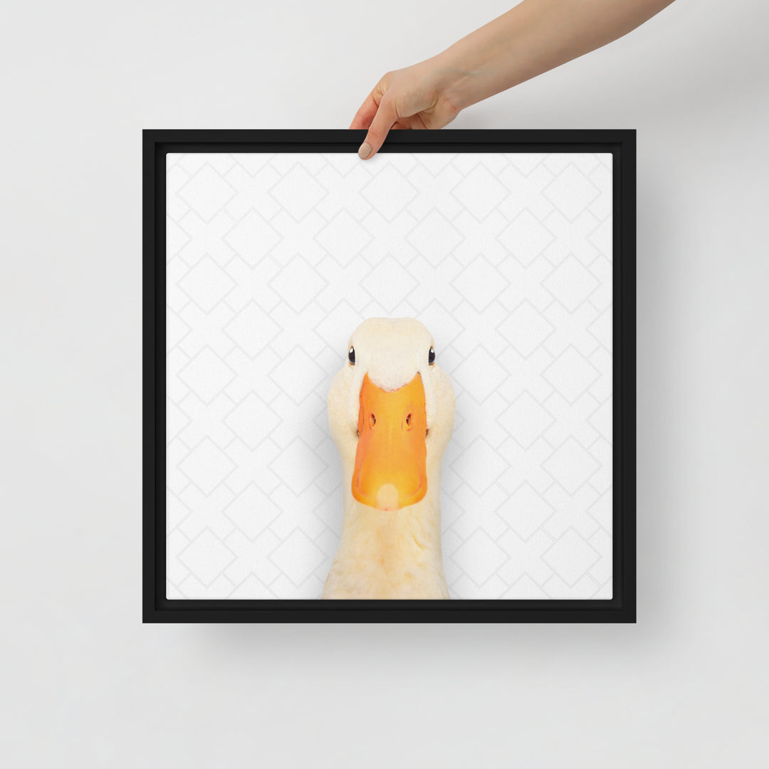 Quirky Duck - Beakaboo - Framed Canvas