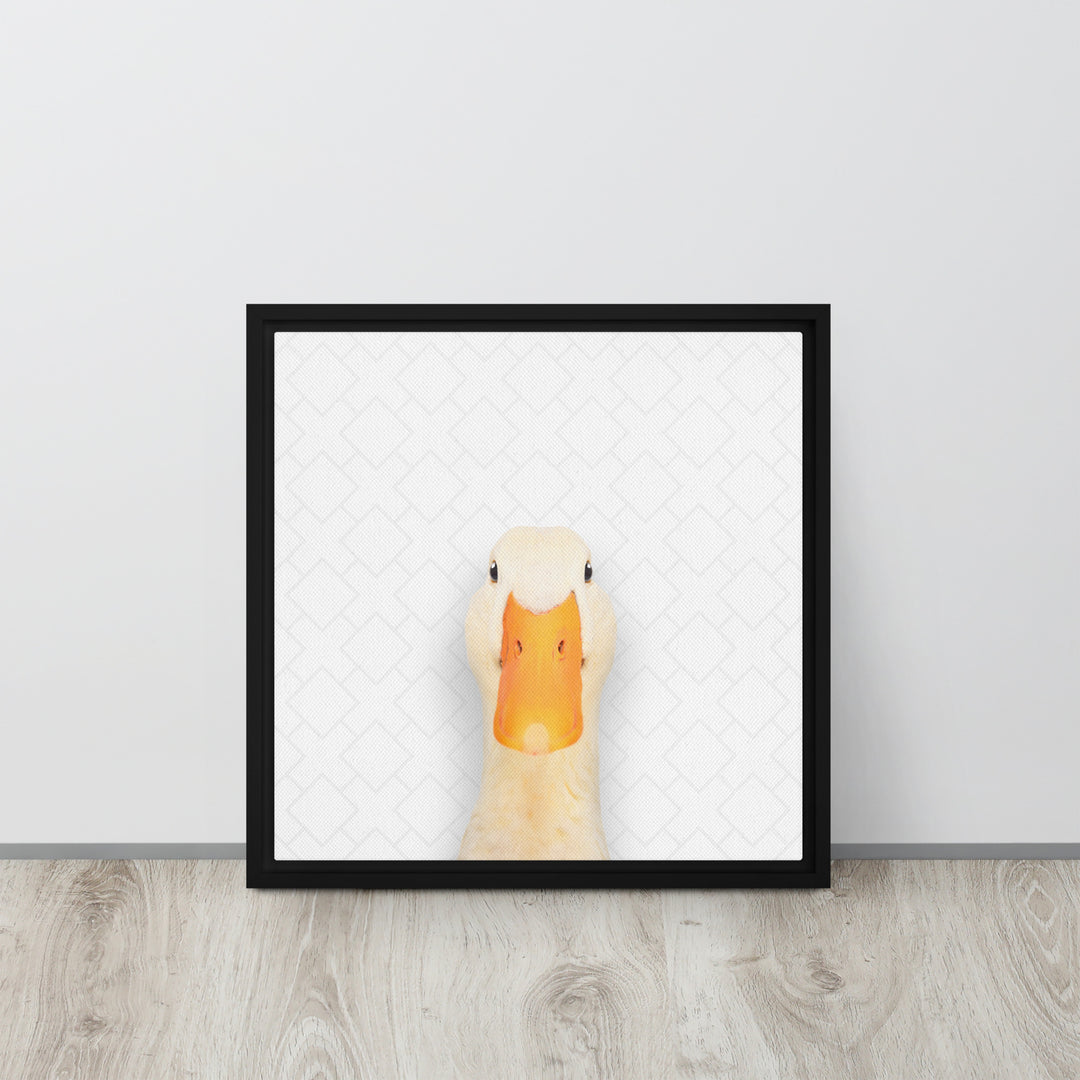 Quirky Duck - Beakaboo - Framed Canvas