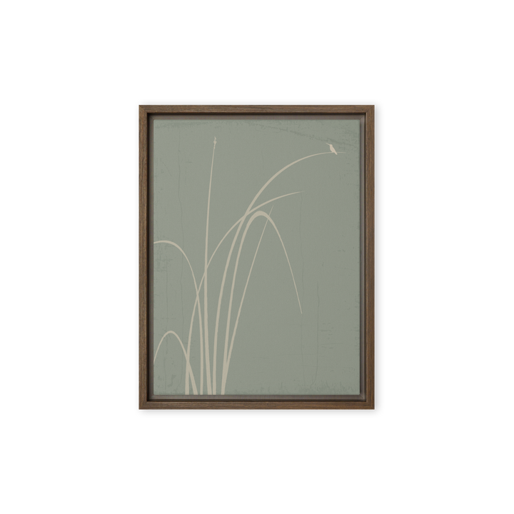 Whispers of Reeds and Wings - Framed canvas