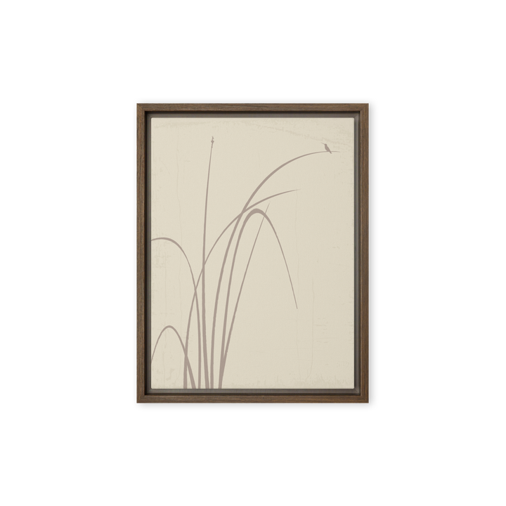 Whispers of Reeds and Wings - Framed canvas