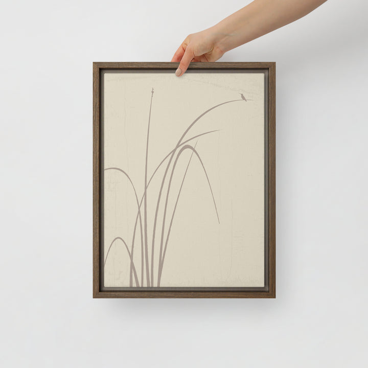 Whispers of Reeds and Wings - Framed canvas