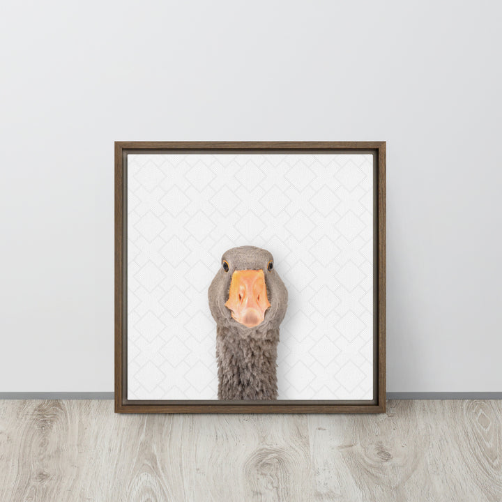 Goose on Guard - Beakaboo - Framed Canvas