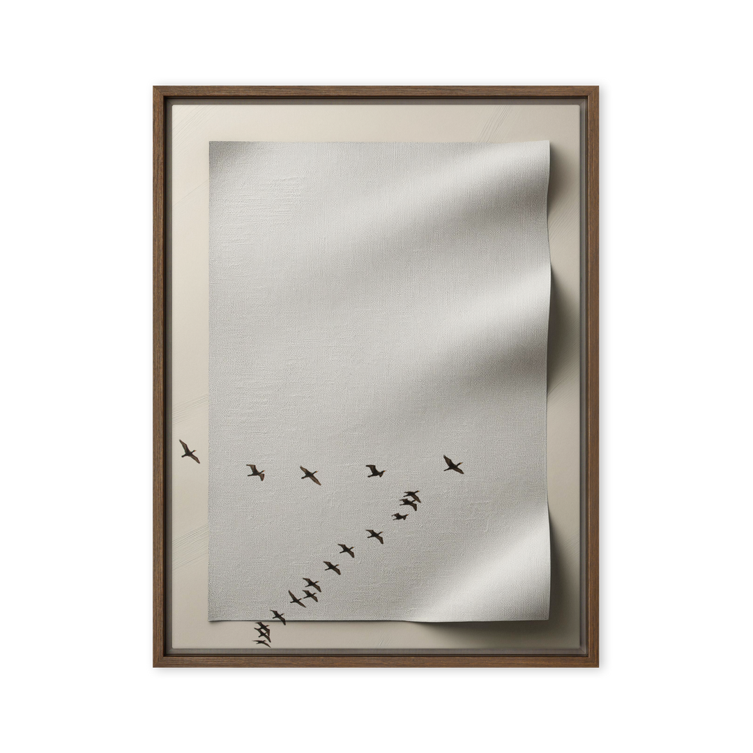 Migrating Through the Valley Passage - Framed Canvas