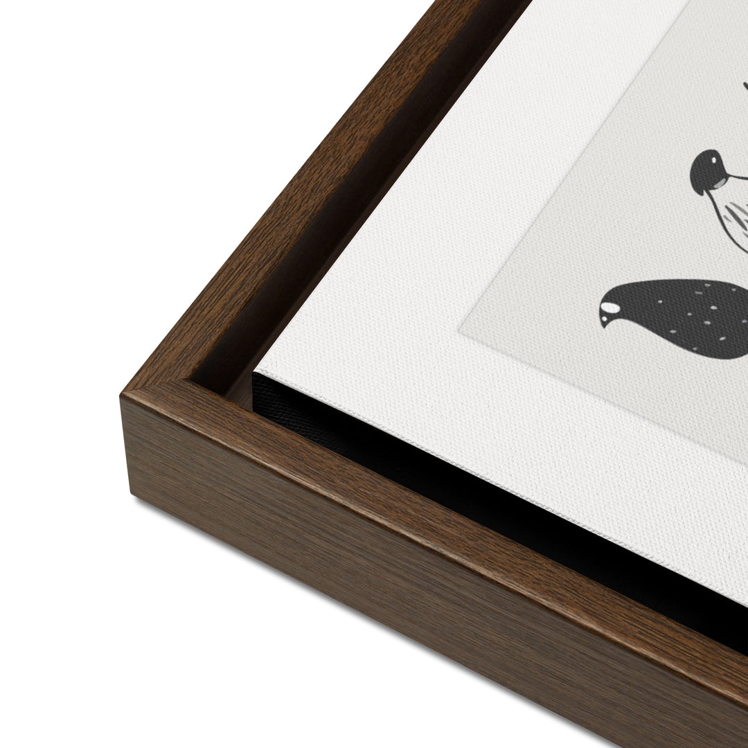 The Gathering of Ink Birds - Framed canvas