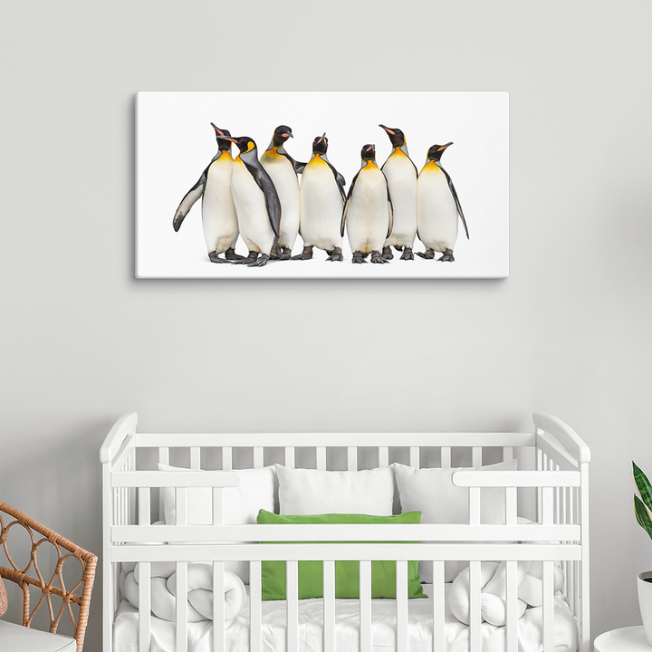 Penguin Pals – A Moment Together - 16"x32" Canvas