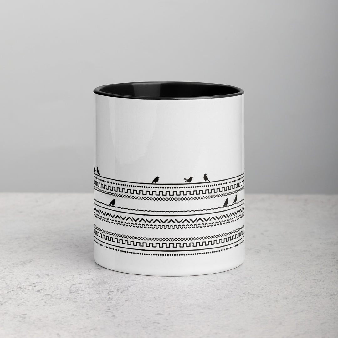 Birds on Boho Lines - 11oz Mug