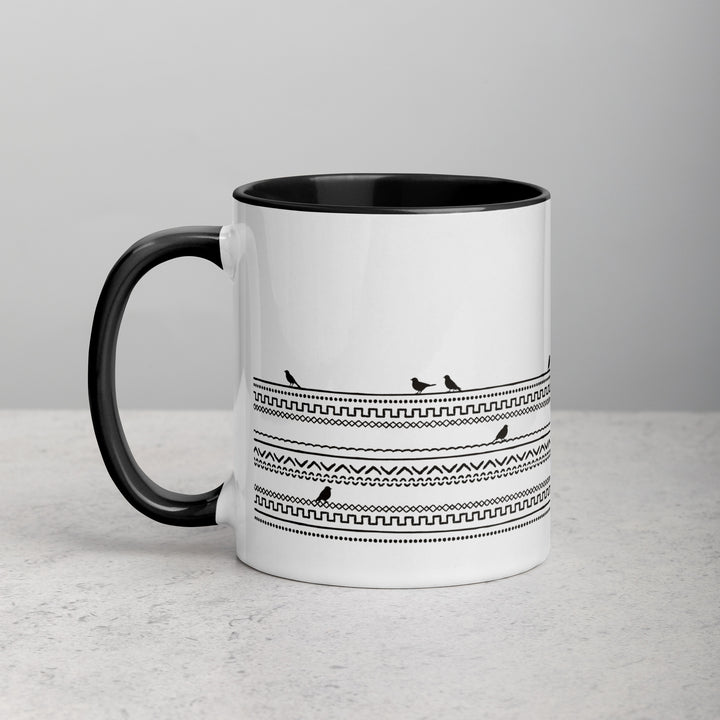 Birds on Boho Lines - 11oz Mug