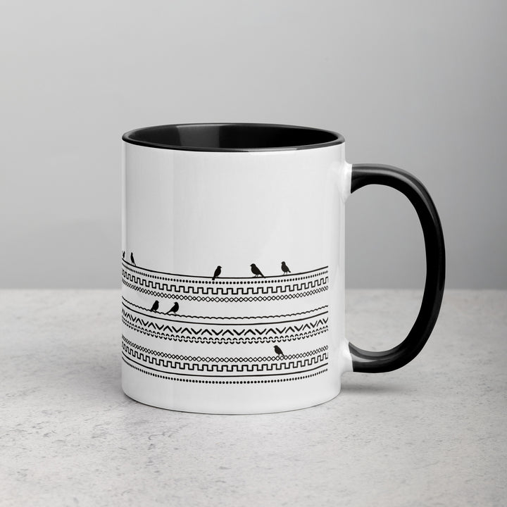 Birds on Boho Lines - 11oz Mug