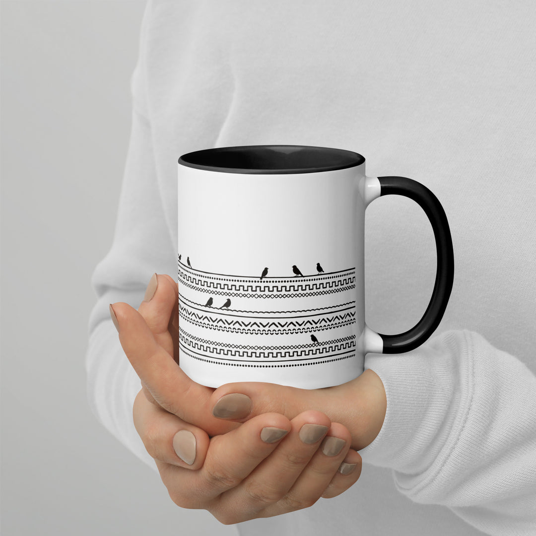 Birds on Boho Lines - 11oz Mug