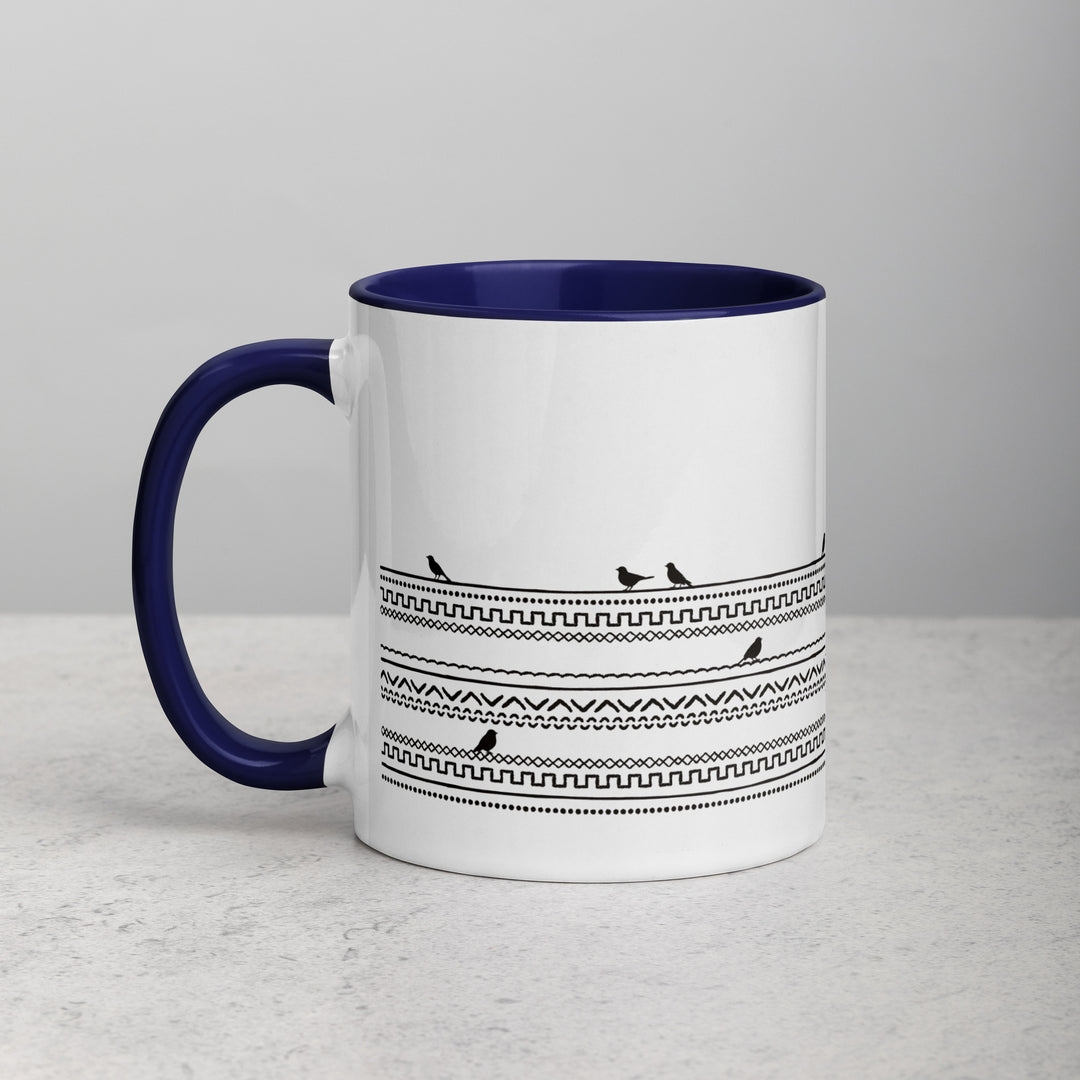 Birds on Boho Lines - 11oz Mug