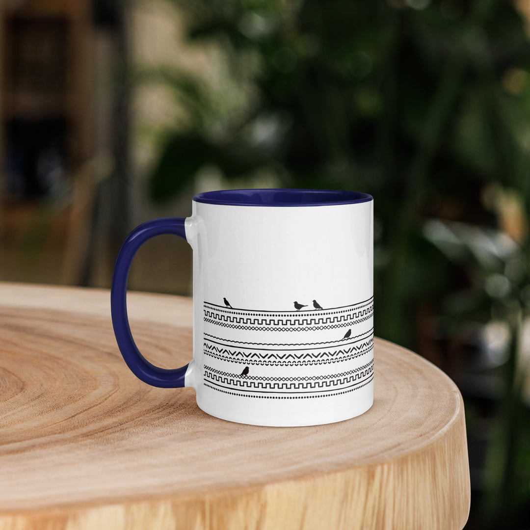 Birds on Boho Lines - 11oz Mug