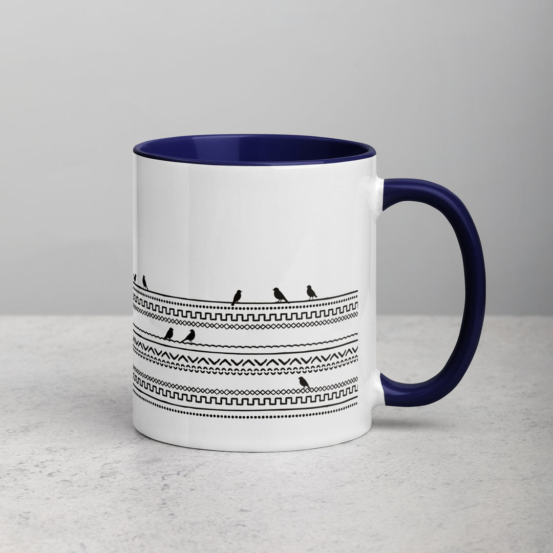 Birds on Boho Lines - 11oz Mug