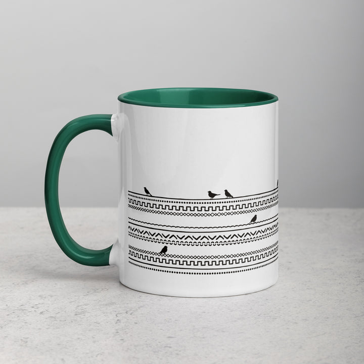 Birds on Boho Lines - 11oz Mug