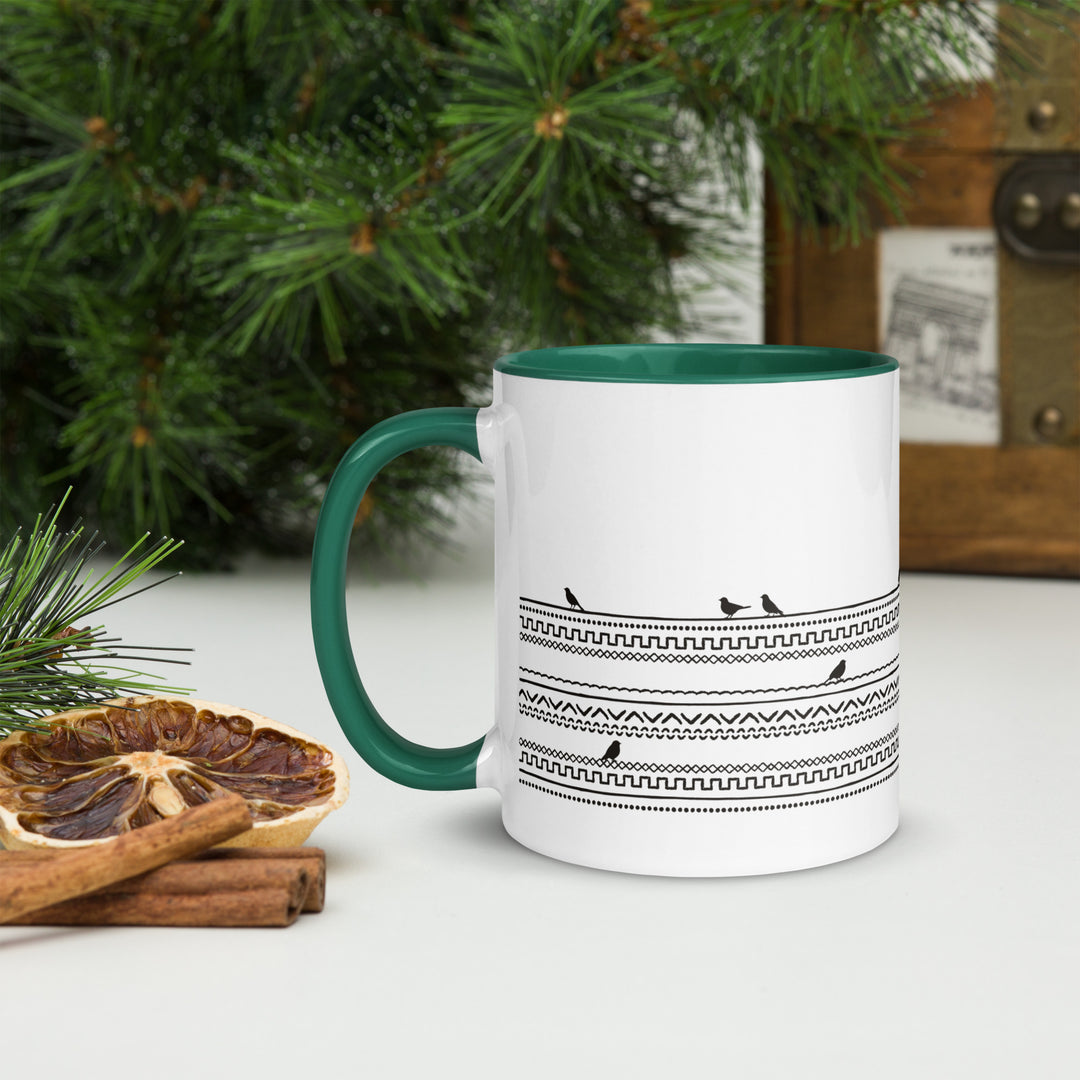 Birds on Boho Lines - 11oz Mug