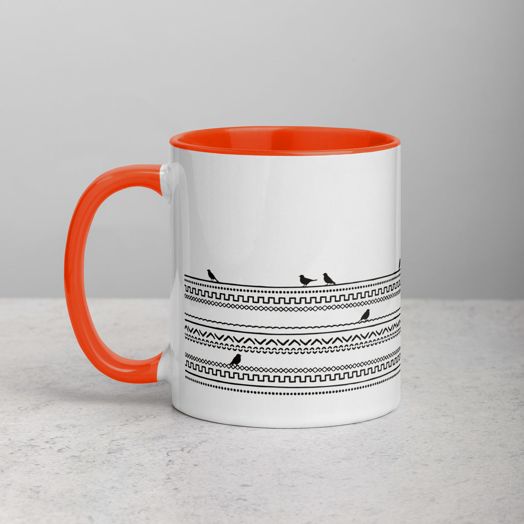 Birds on Boho Lines - 11oz Mug