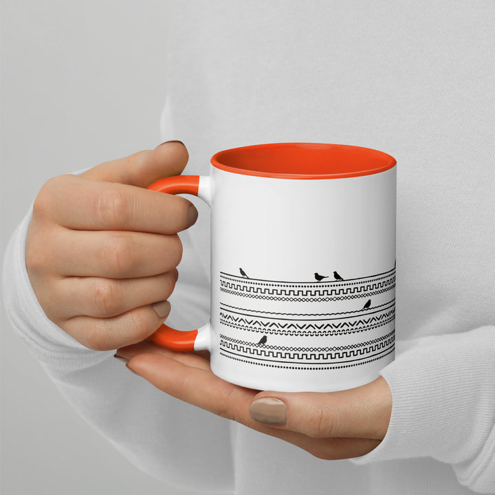 Birds on Boho Lines - 11oz Mug