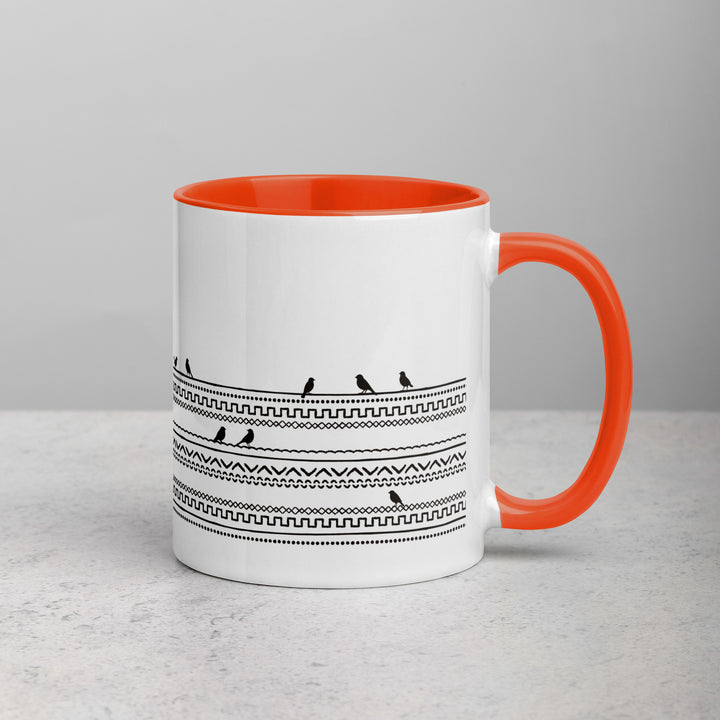 Birds on Boho Lines - 11oz Mug