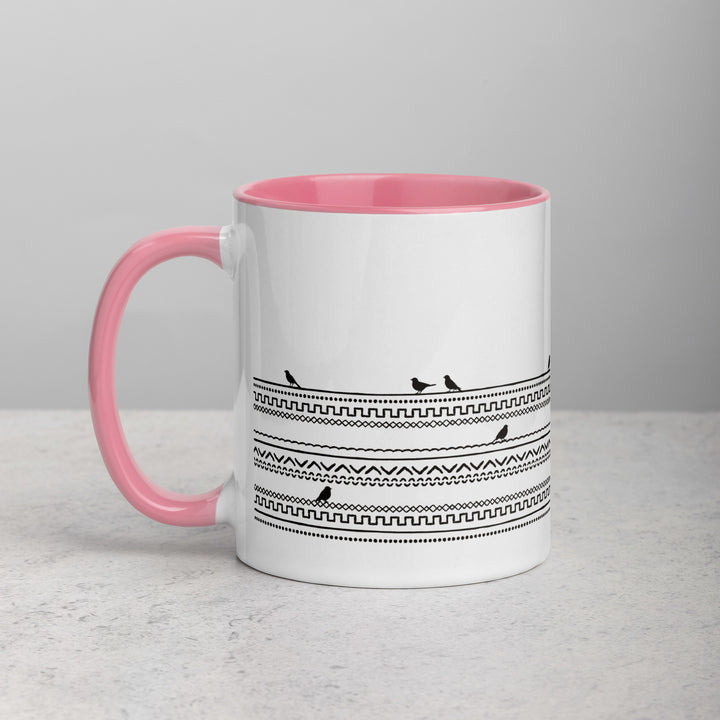 Birds on Boho Lines - 11oz Mug