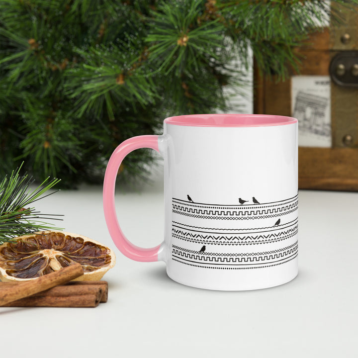 Birds on Boho Lines - 11oz Mug