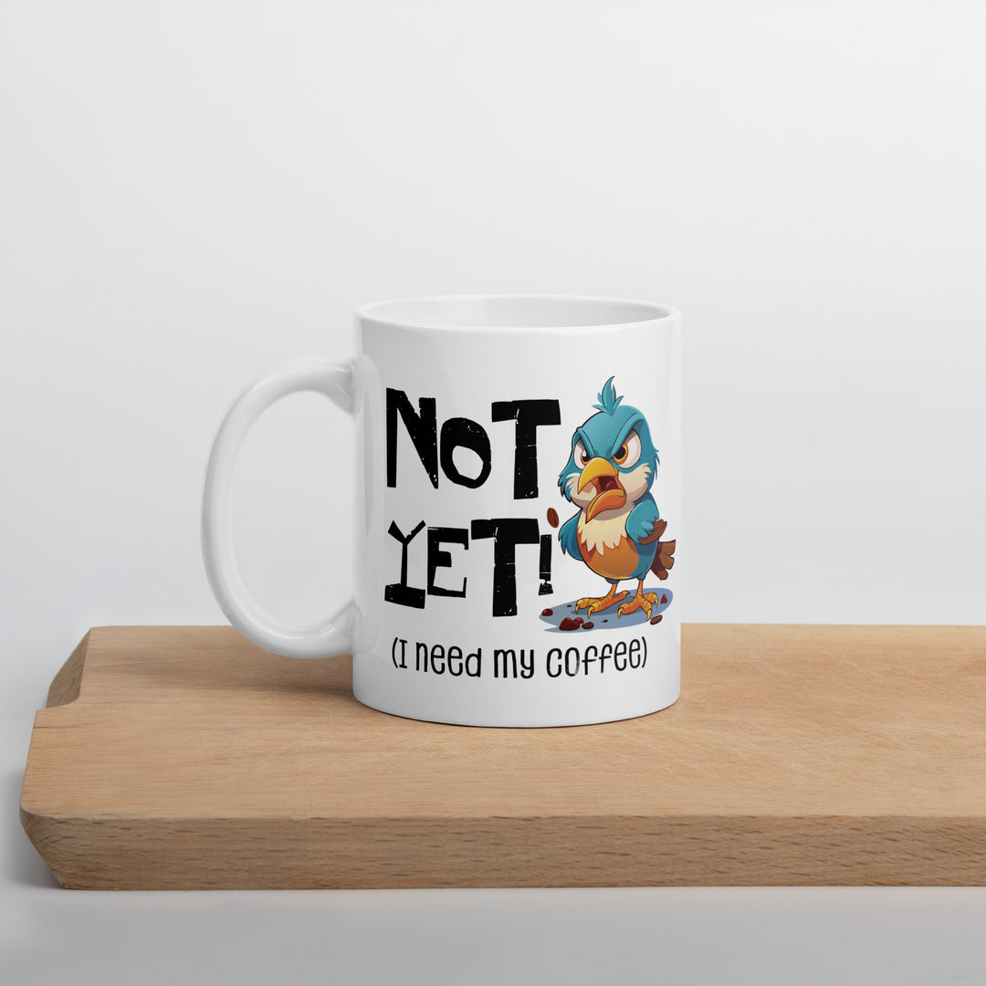 Coffee First, Conversations Later – Bird Mug Fun