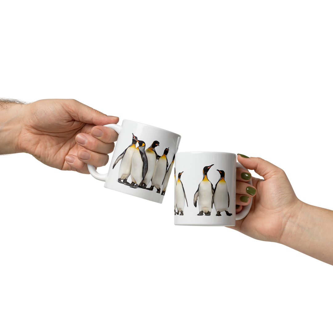 Gathered for Coffee – Penguin Companions Mug - 11oz or 15oz - Penguins in Studio