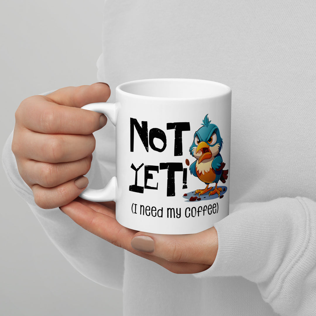 Coffee First, Conversations Later – Bird Mug Fun