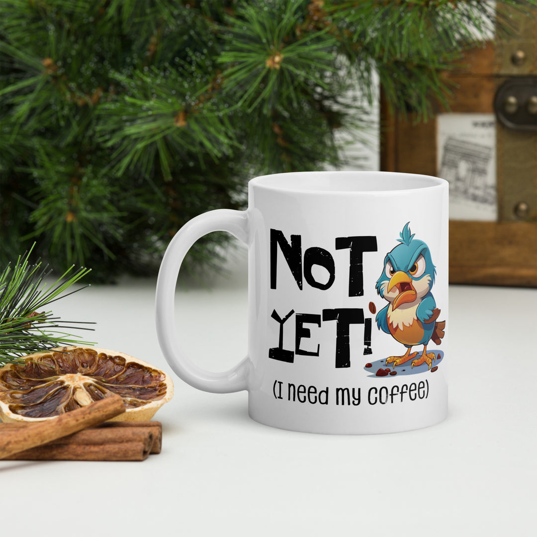 Coffee First, Conversations Later – Bird Mug Fun