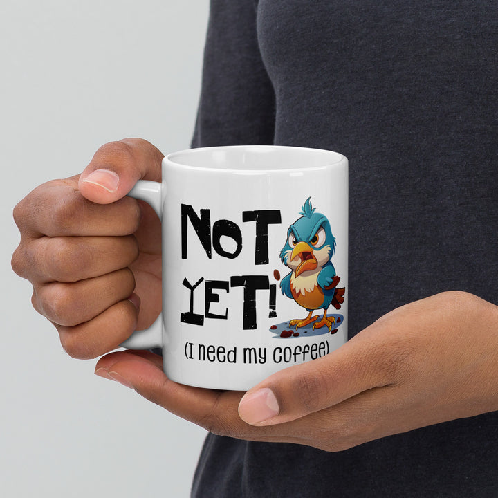 Coffee First, Conversations Later – Bird Mug Fun