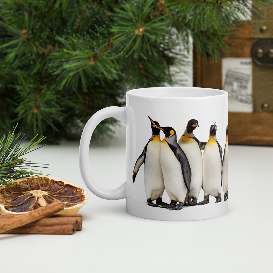 Gathered for Coffee – Penguin Companions Mug - 11oz or 15oz - Penguins in Studio