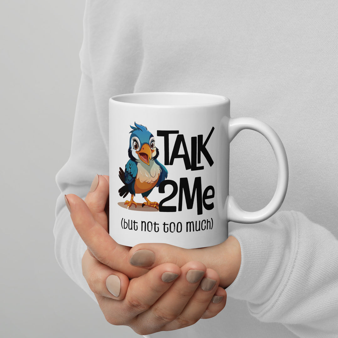 Coffee First, Conversations Later – Bird Mug Fun