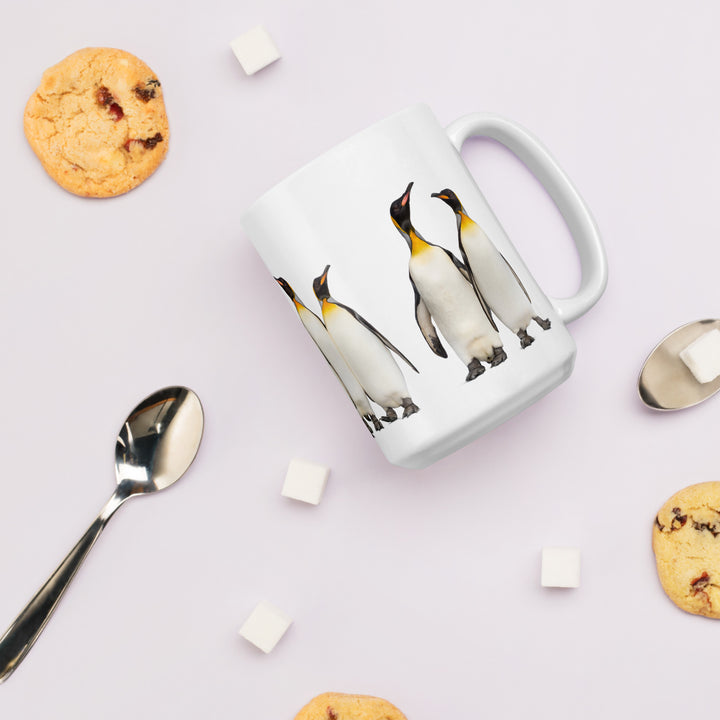 Gathered for Coffee – Penguin Companions Mug - 11oz or 15oz - Penguins in Studio