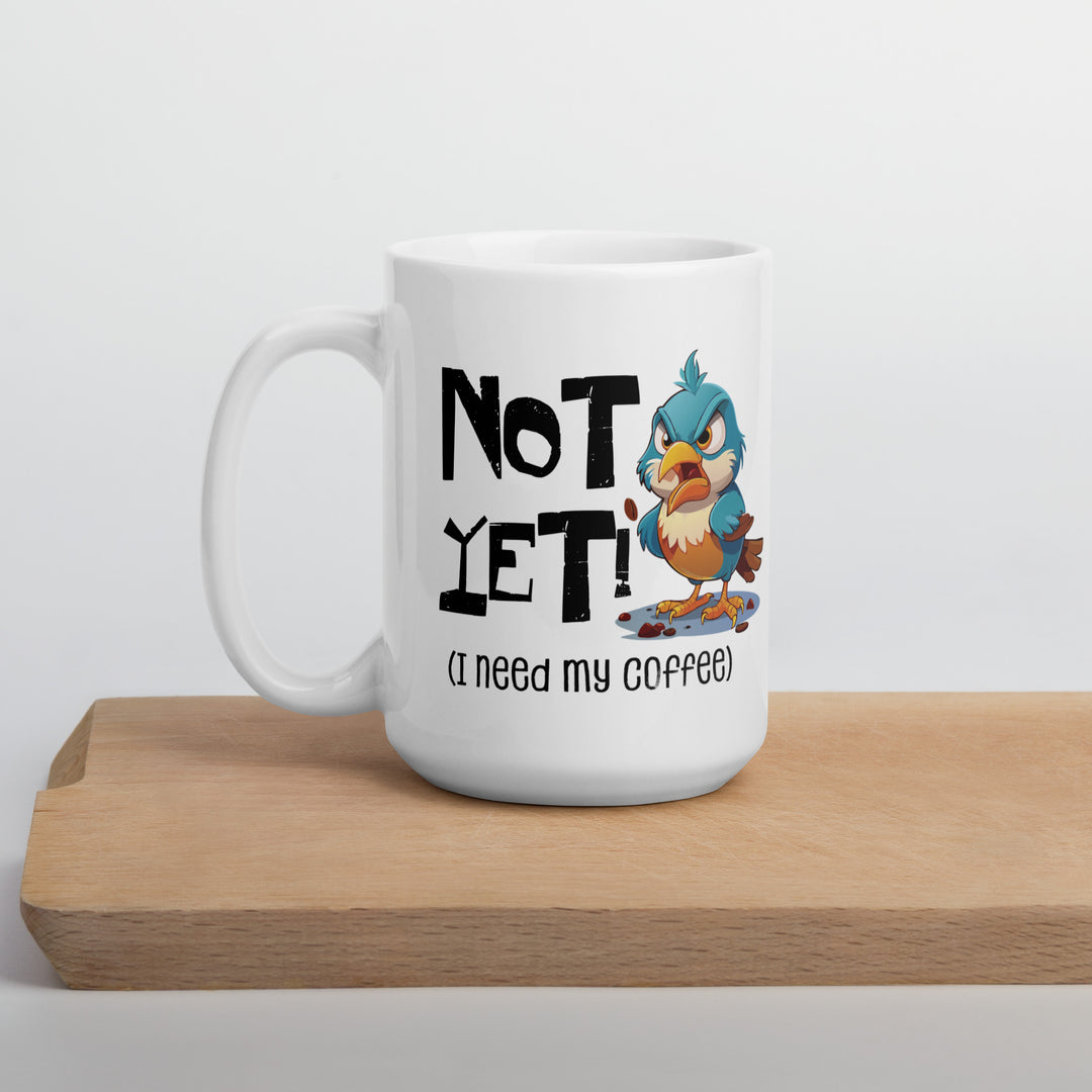 Coffee First, Conversations Later – Bird Mug Fun