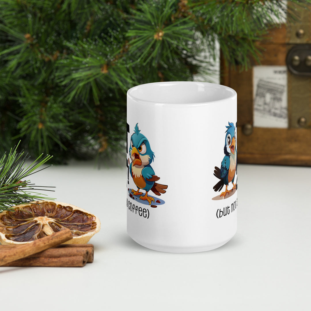 Coffee First, Conversations Later – Bird Mug Fun