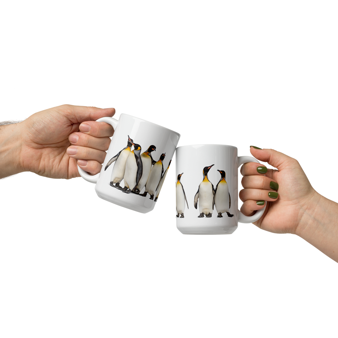 Gathered for Coffee – Penguin Companions Mug - 11oz or 15oz - Penguins in Studio