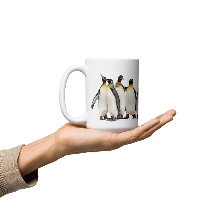 Gathered for Coffee – Penguin Companions Mug - 11oz or 15oz - Penguins in Studio